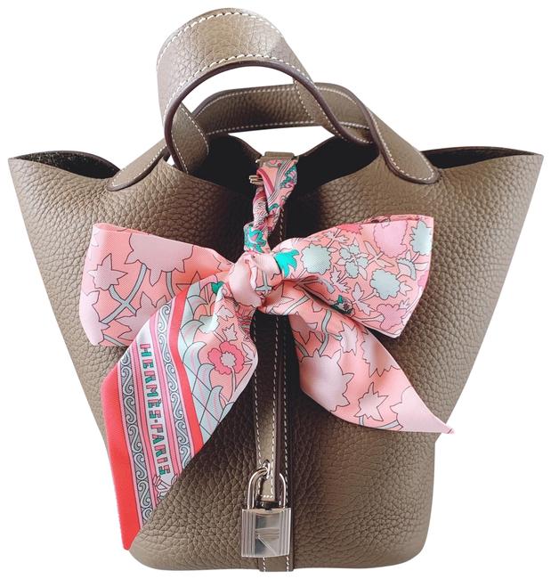 Hermes Picotin 18 Etoupe/ Warm Gray Leather Tote