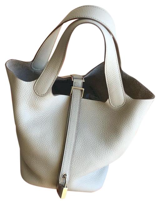 Hermes Picotin Gris Beton Clemence Satchel