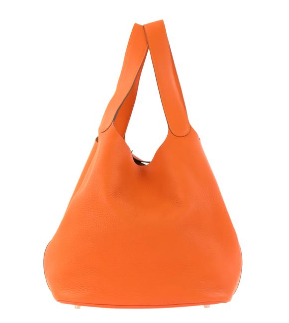 Hermes Picotin Lock 31 Orange Leather Satchel