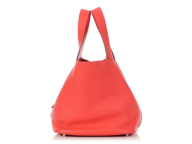 Hermes Picotin Lock Gm Clemence Rose Jaipur Red Leather Tote