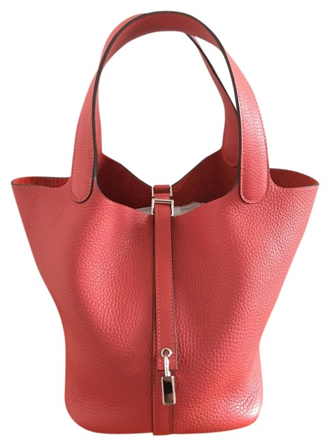 Hermes Picotin Mm 22cm T Stamp Rose Jaipur Clemence Leather Tote