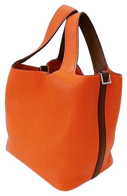 Hermes Bag Picotin Pm Small Orange Leather Tote