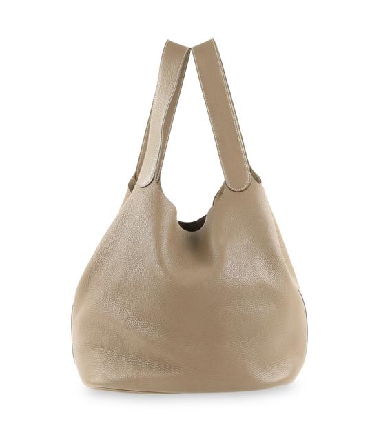 Hermes Picotin Tgm Etaupe Brown Leather Tote