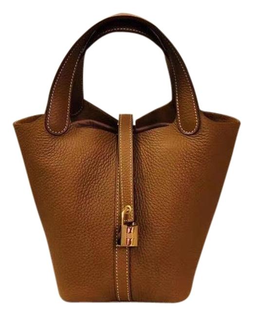 Hermes Picotin18 Gold Leather Satchel