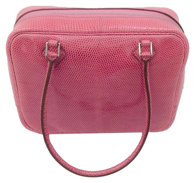 Hermes Plume 20 Pink Lizard Satchel