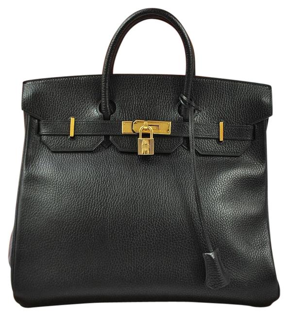 Hermes Rare Hac 32cm Ardennes Satchel Black Tote
