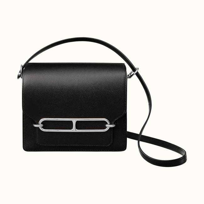 Hermes Roulis Mini Black Evergrain Calfskin Cross Body Bag