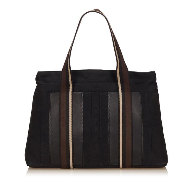 Hermes Sac Troca Horizontal Mm Black Canvas Tote