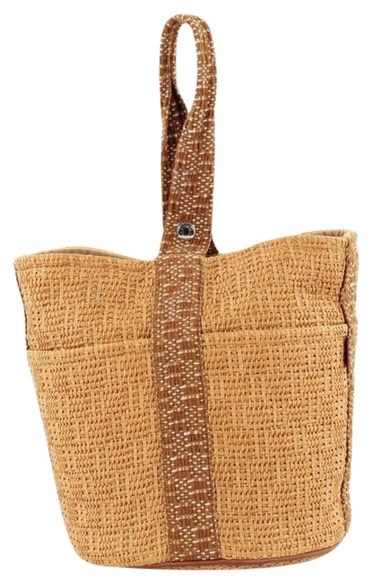 Hermes Saxo Handbag Woven Mm Straw Tote