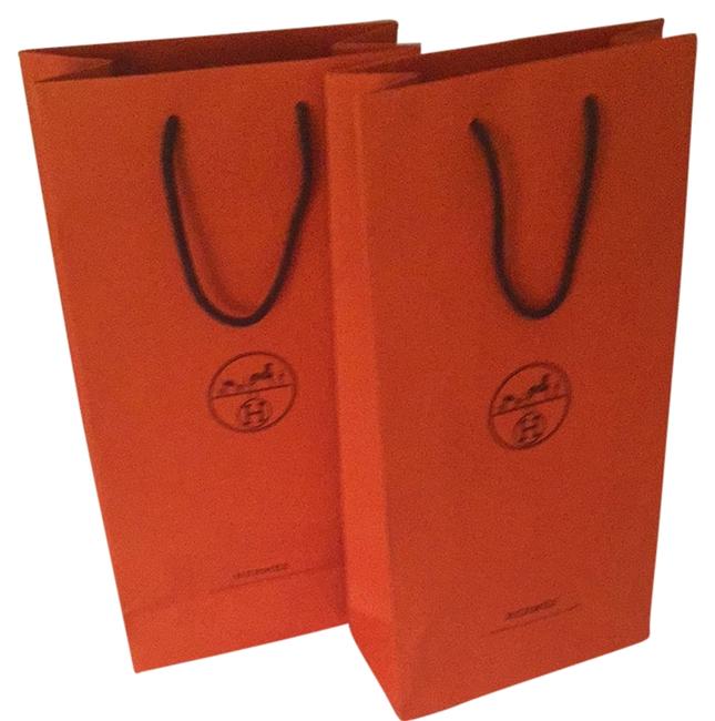 Hermes Shopping Bags Orange Tote