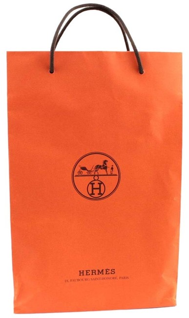 Hermes Shopping Bag Orange Logo Tote