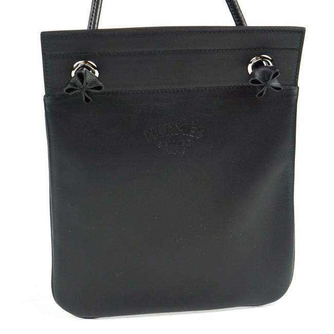 Hermes Shoulder New: Small Black Aline Tan Leather Cross Body Bag