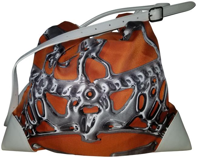 Hermes SilkyCity Orange Silk Shoulder Bag