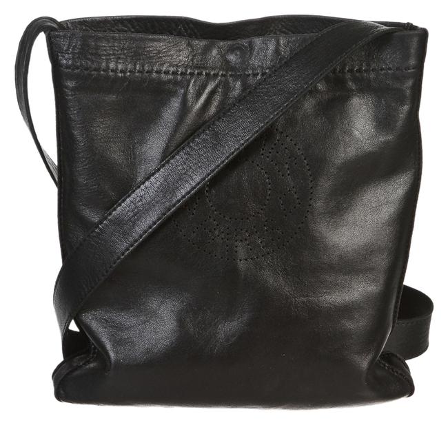 Hermes Small Handbag Black Leather Cross Body Bag