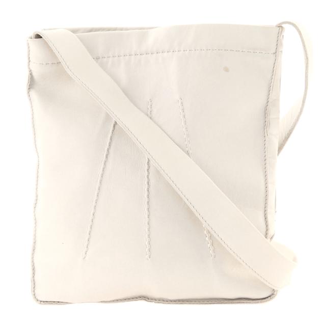 Hermes Small Light Grey Leather Messenger Bag