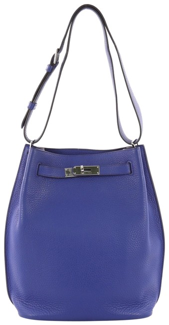 Hermes So Kelly Kelly So Handbag Togo 22 Bleu Leather Tote
