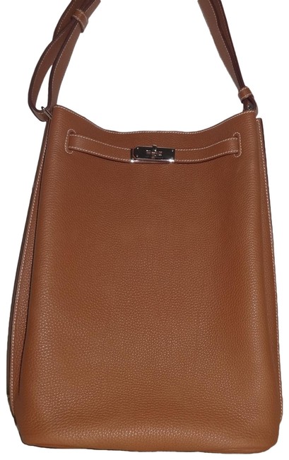 Hermes So Kelly Kelly Togo So 26 Camel Leather Shoulder Bag