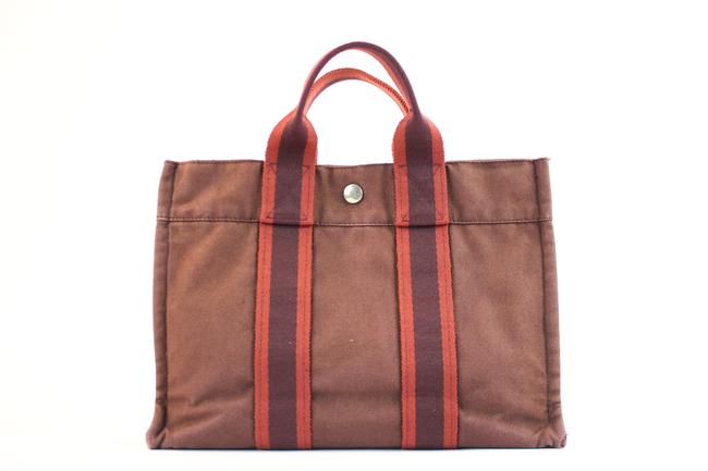 Hermes Stripe 130hera1025 Red Tote