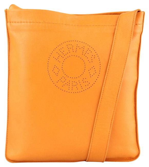 Hermes Swift Clou De Selle Mini Classic Orange Leather Cross Body Bag