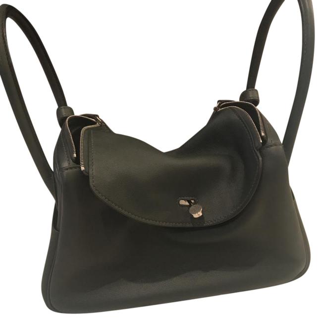 Hermes Tily Green Leather Satchel