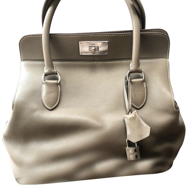 Hermes Toolbox 26 In Etoupe Swift Leather Satchel