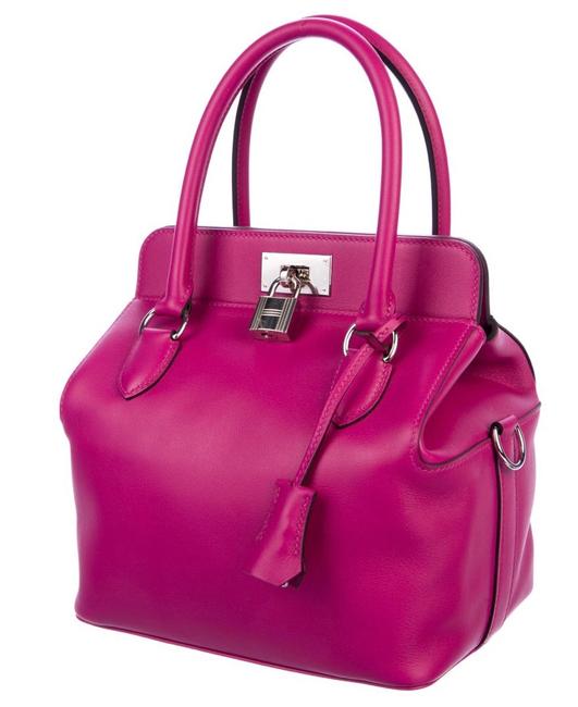 Hermes Toolbox Rose Poupore Swift Leather Satchel