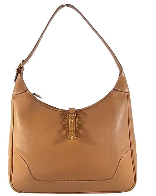 Hermes Trim 31 Natural Brown Veau Graine Courchevel Shoulder Bag