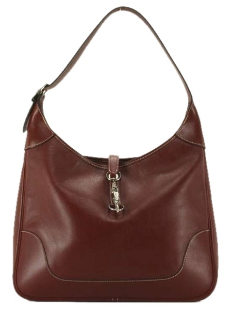 Hermes Trim 35cm Chamonix Rouge H Red Leather Shoulder Bag