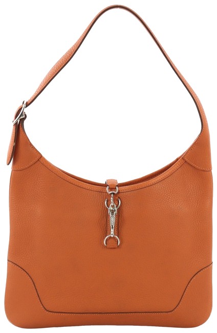 Hermes Trim Clemence 31 Orange Leather Shoulder Bag