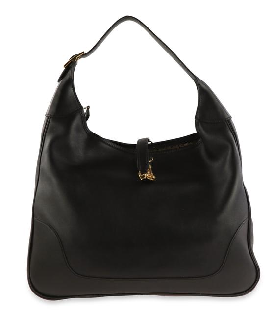 Hermes Trim Ii Black Leather Shoulder Bag