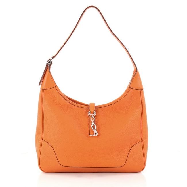 Hermes Trim Ii Handbag Clemence 31 Orange Leather Shoulder Bag