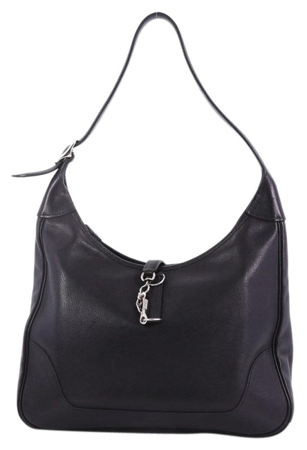 Hermes Trim Ii Handbag Evercalf 31 Black Leather Shoulder Bag