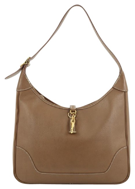 Hermes Trim Ii Handbag Veau Grain 31 Brown Leather Satchel