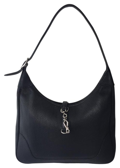 Hermes Trim Togo 31 Black Leather Hobo Bag