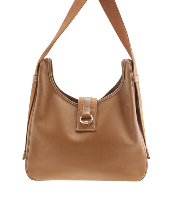 Hermes Tsako Swift 161924 Gold Leather Hobo Bag
