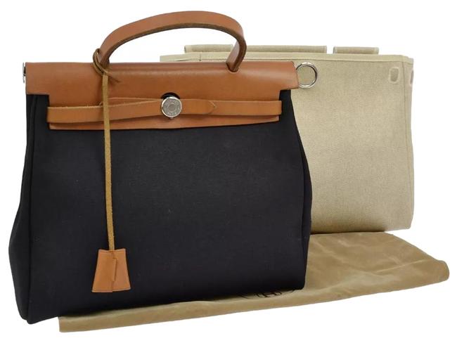 Hermes U444 25 Black Satchel