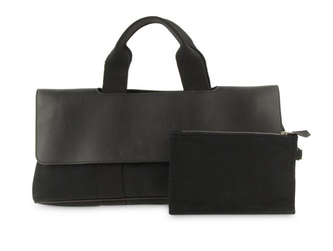 Hermes Valparaiso Pm Black Canvas Satchel