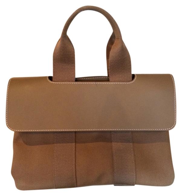 Hermes Valparaiso Pm Like Brown Canvas Tote