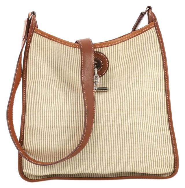 Hermes Vespa Handbag with Pm Crinoline and Fauve Brown Leather Cross Body Bag