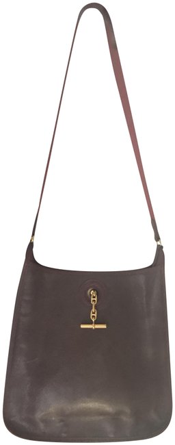 Hermes Vespa Pm Deep with Gold Hardware Wine Red/Burgundy Leather Hobo Bag