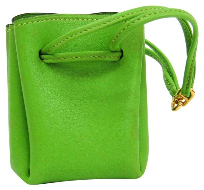 Hermes Vespa Pouch Apple Green Box Nepal Leather Clutch