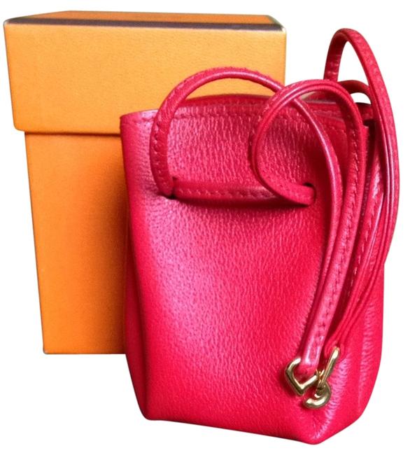 Hermes Vespa Pouch Red Calfskin Leather Wristlet