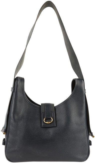 Hermes Vespa Vintage Pm Cross Body Blue Leather Shoulder Bag