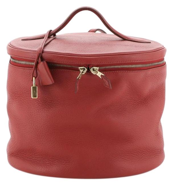 Hermes Victoria Intercity Red Leather Weekend/Travel Bag