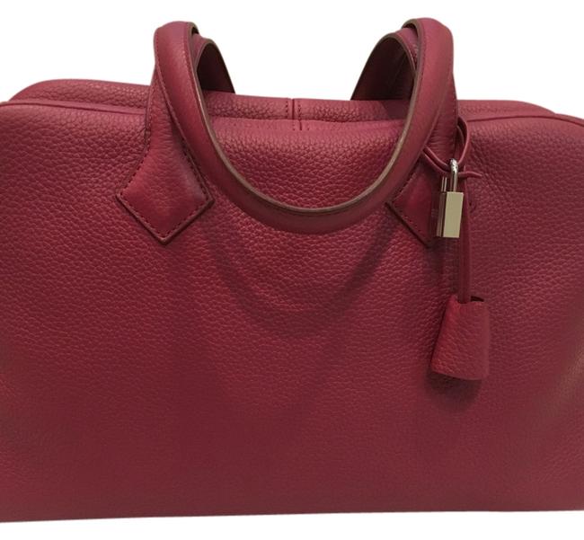 Hermes Victoria Rubis Leather Tote