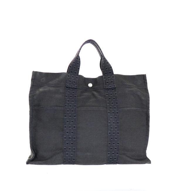 Hermes Vintage Fourre tout Grey Canvas Tote