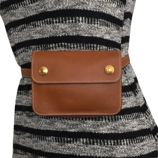 Hermes Waist Bag Brown Leather Wristlet