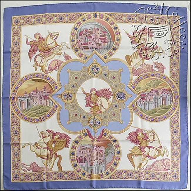 Rdc5524 Hermes 0002 Lavender Le Triomphe Du Paladin 90cm Silk Scarf