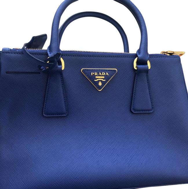 Prada Blue Leather Cross Body Bag
