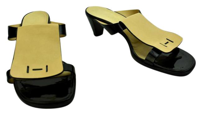 Hermes Beige Leather  H Logo Heels Sz: M Sandals    